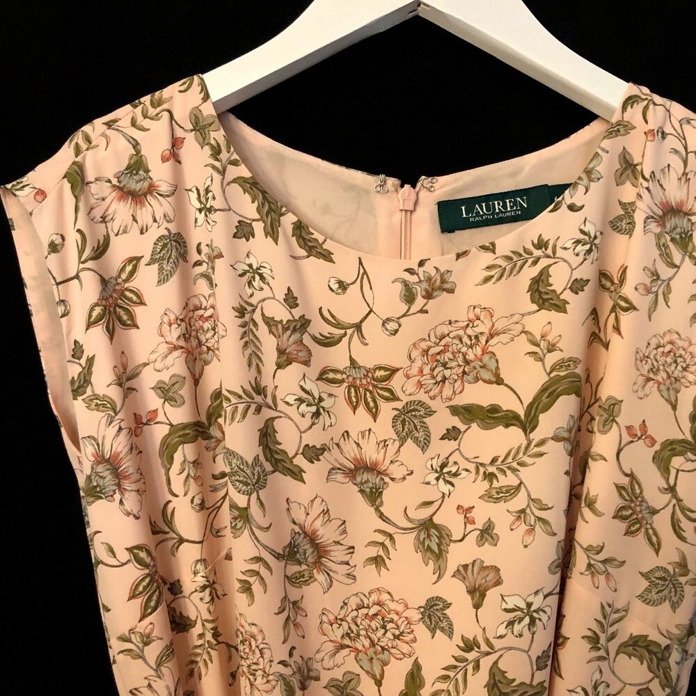 Ralph Lauren Pink Floral Midi Dress